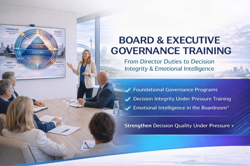 Board and Executive  governance training image 
